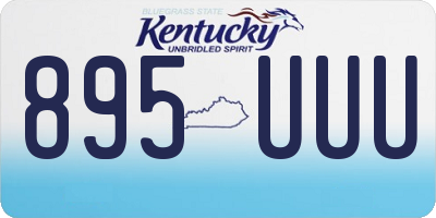 KY license plate 895UUU