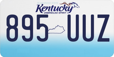 KY license plate 895UUZ