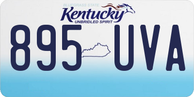 KY license plate 895UVA