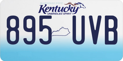 KY license plate 895UVB