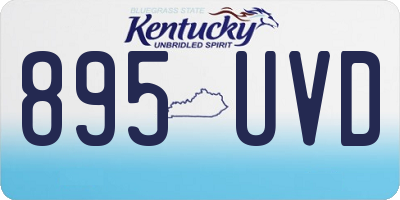 KY license plate 895UVD
