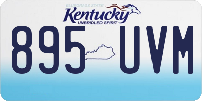 KY license plate 895UVM