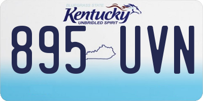 KY license plate 895UVN