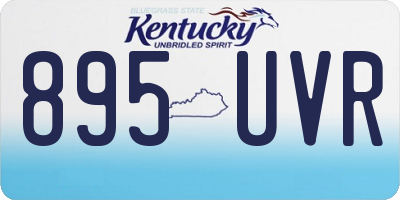KY license plate 895UVR