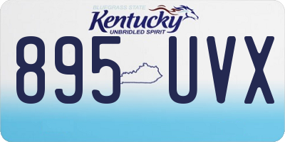 KY license plate 895UVX