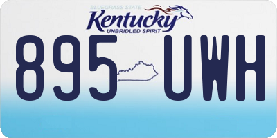 KY license plate 895UWH