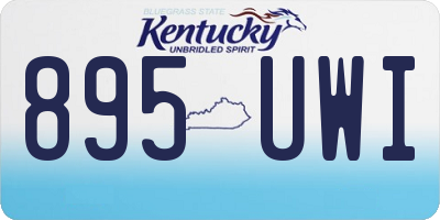 KY license plate 895UWI
