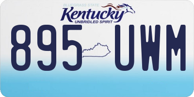 KY license plate 895UWM