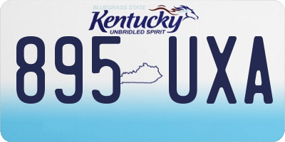 KY license plate 895UXA
