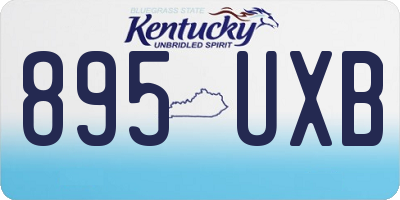 KY license plate 895UXB