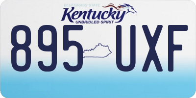 KY license plate 895UXF