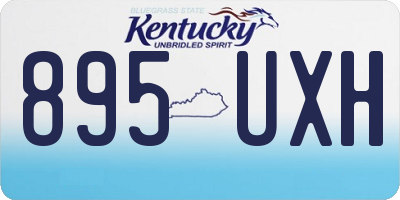 KY license plate 895UXH