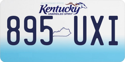 KY license plate 895UXI