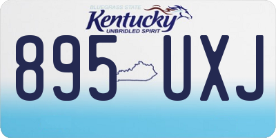 KY license plate 895UXJ
