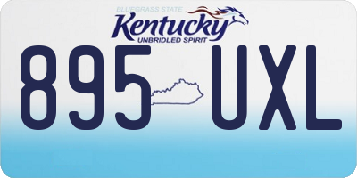 KY license plate 895UXL