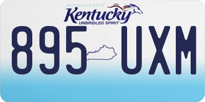 KY license plate 895UXM