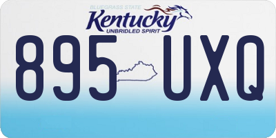 KY license plate 895UXQ