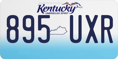 KY license plate 895UXR