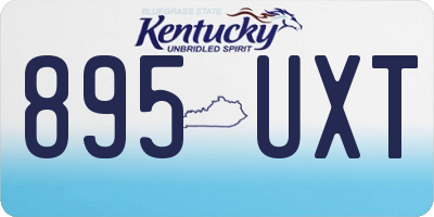 KY license plate 895UXT