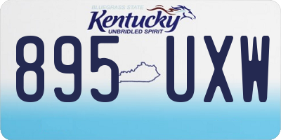KY license plate 895UXW