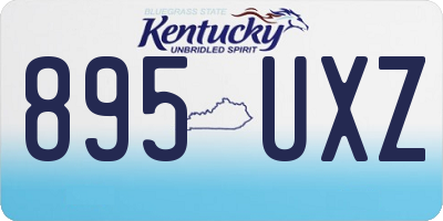 KY license plate 895UXZ