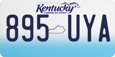 KY license plate 895UYA