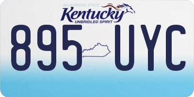 KY license plate 895UYC