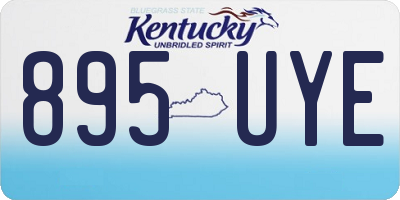 KY license plate 895UYE