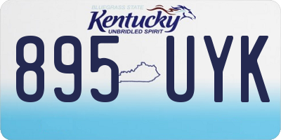 KY license plate 895UYK