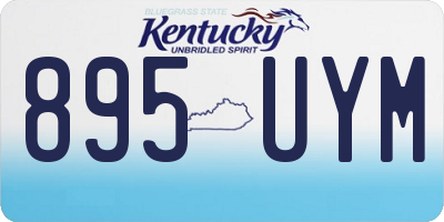 KY license plate 895UYM