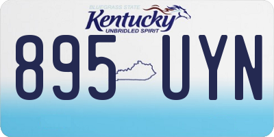 KY license plate 895UYN