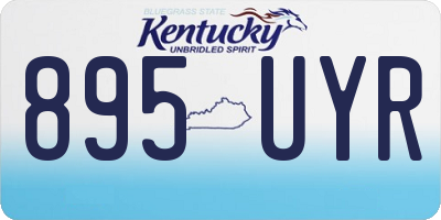 KY license plate 895UYR