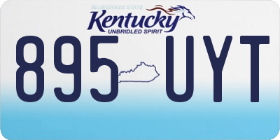 KY license plate 895UYT