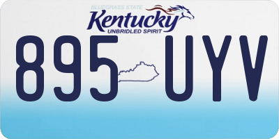 KY license plate 895UYV
