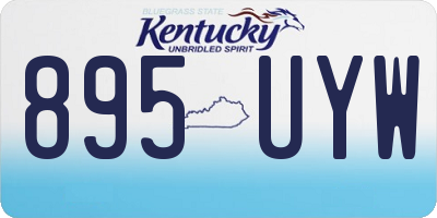 KY license plate 895UYW