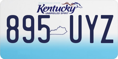 KY license plate 895UYZ