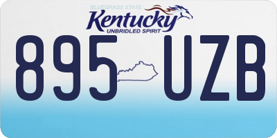 KY license plate 895UZB