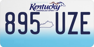 KY license plate 895UZE