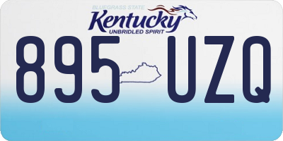 KY license plate 895UZQ