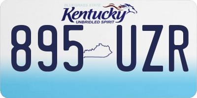 KY license plate 895UZR