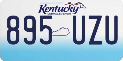 KY license plate 895UZU