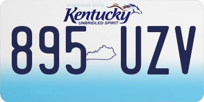 KY license plate 895UZV