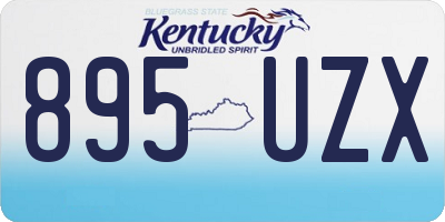 KY license plate 895UZX