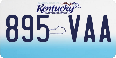 KY license plate 895VAA
