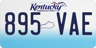 KY license plate 895VAE