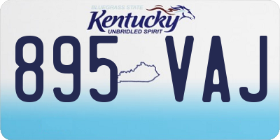 KY license plate 895VAJ