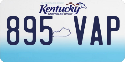 KY license plate 895VAP