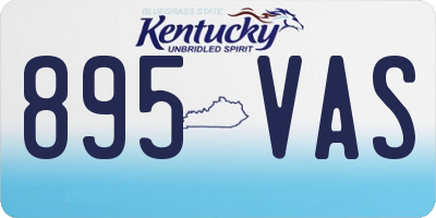 KY license plate 895VAS