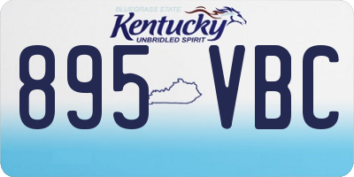 KY license plate 895VBC