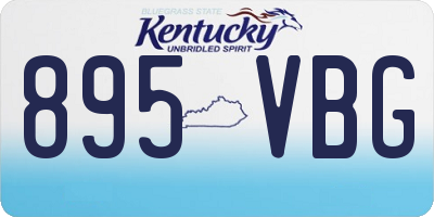 KY license plate 895VBG